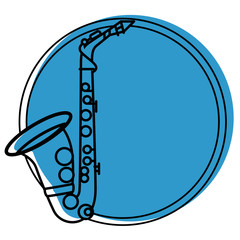 Fototapeta premium Music instrument emblem label