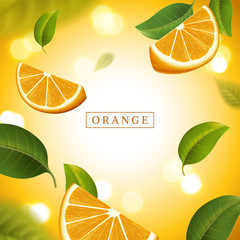 Refreshing orange background