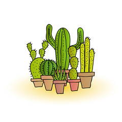 Cartoon Cacti
