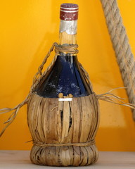 Red wine flask