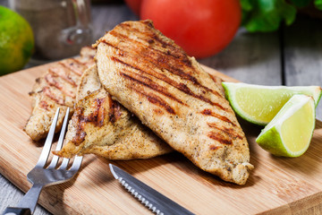 Grilled chicken breasts