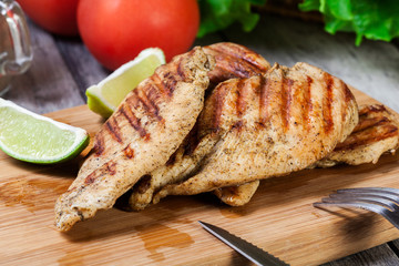 Grilled chicken breasts