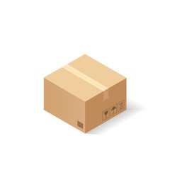 Carton cardboard box. Delivery and packaging. Transportation, shipping.