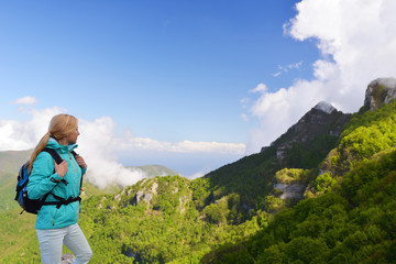 Woman in mountain