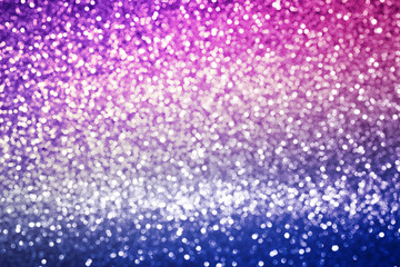 Blue Lights Festive background. Abstract holiday twinkled bright background with natural bokeh defocused white lights. Party abstract background.