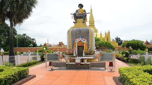 Wat Phra That Luang temple in Vientiane, the capital of Laos