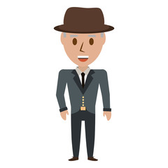 Retro Old man cartoon