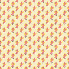 Cute birds seamless pattern vector illustration cartoon colorful