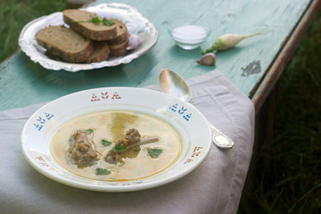 Pea soup with meat