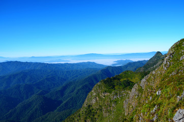 Morning mist on the mountain