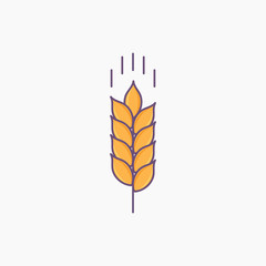 Fast grown ear simple icon isolated