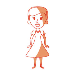 Retro woman cartoon