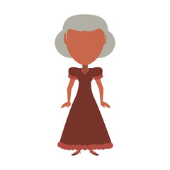 Retro old woman cartoon