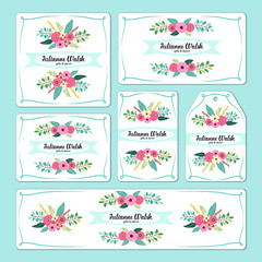Hand drawn floral elements for branding and identity