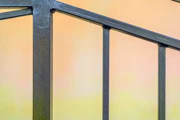 Fragment of a metal fence