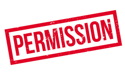 Permission rubber stamp. Grunge design with dust scratches. Effects can be easily removed for a clean, crisp look. Color is easily changed.