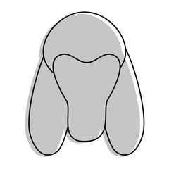 cartoon dog icon vintage