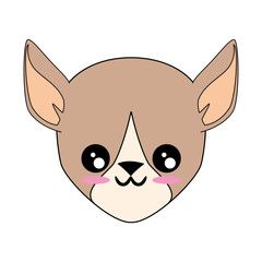 cartoon dog icon kawaii cartoon