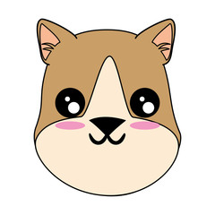 cartoon dog icon kawaii cartoon