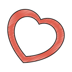 heart icon image scribble
