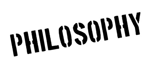 Philosophy rubber stamp. Grunge design with dust scratches. Effects can be easily removed for a clean, crisp look. Color is easily changed.
