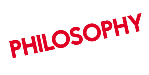 Philosophy rubber stamp. Grunge design with dust scratches. Effects can be easily removed for a clean, crisp look. Color is easily changed.