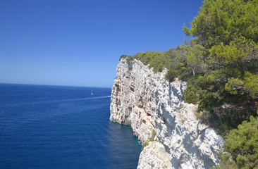 Nature park Telascica cliff in Dalmatia, Croatia