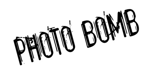 Photo Bomb rubber stamp. Grunge design with dust scratches. Effects can be easily removed for a clean, crisp look. Color is easily changed.