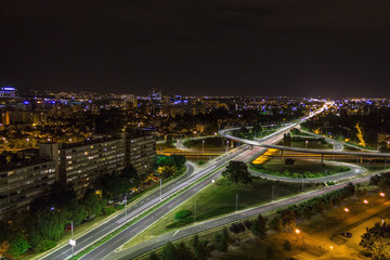 Zagreb skyline at night