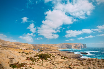 Fototapeta na wymiar Dwejra Bay in Gozo, Malta