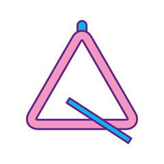 triangle instrument musical icon vector illustration design