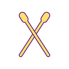 drum stick isolated icon vector illustration design