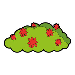 bush with flowers icon