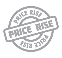 Price Rise rubber stamp. Grunge design with dust scratches. Effects can be easily removed for a clean, crisp look. Color is easily changed.