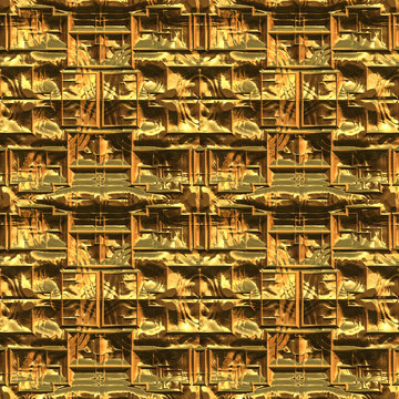 3d illustration - abstrakt gold muster design