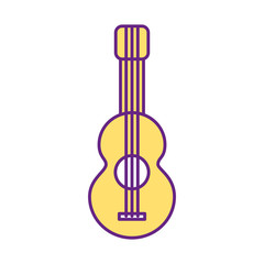 Fototapeta na wymiar acoustic guitar isolated icon vector illustration design