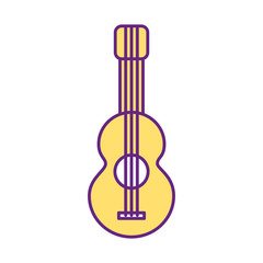 Fototapeta premium acoustic guitar isolated icon vector illustration design