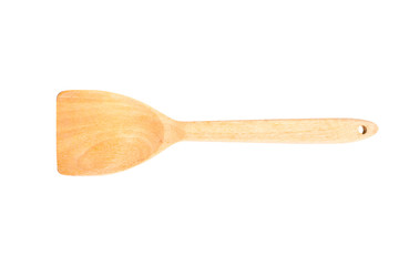wooden ladle. Isolated on white background with clipping path