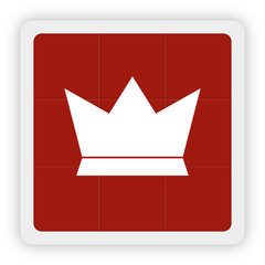 Red Icon Schaltfläche - Krone Auszeichnung