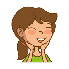 Obraz premium cartoon girl icon