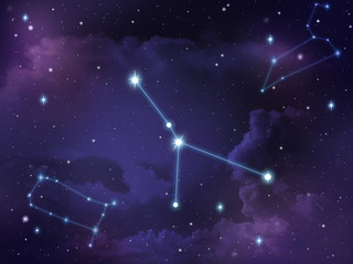 Obraz premium Gwiazda konstelacji raka zodiaku