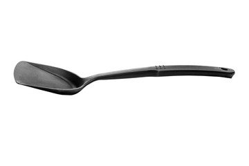 Black ladle. Isolated on white background with clipping path