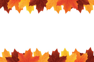 Sales border of autumn leaves 