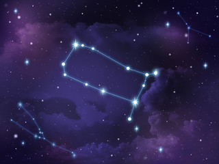 Obraz premium Gemini constellation star Zodiac