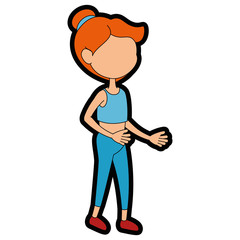 cartoon girl icon icon