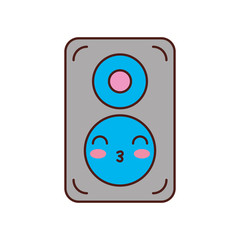 speaker audio kawaii character vector illustration design