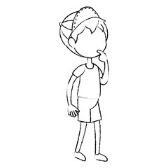 boy wearing a cap icon