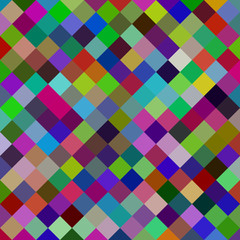 Multicolored square pattern background - geometric vector illustration from diagonal squares