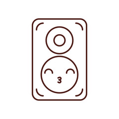 speaker audio kawaii character vector illustration design
