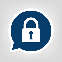 Sprechblase Vorhängeschloss